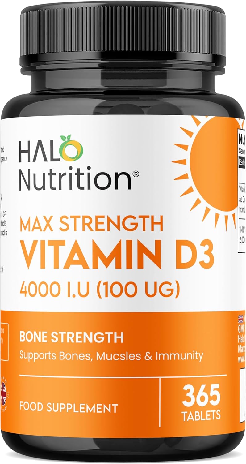 Halo Nutrition Vitamin D3 4000 IU Tablets