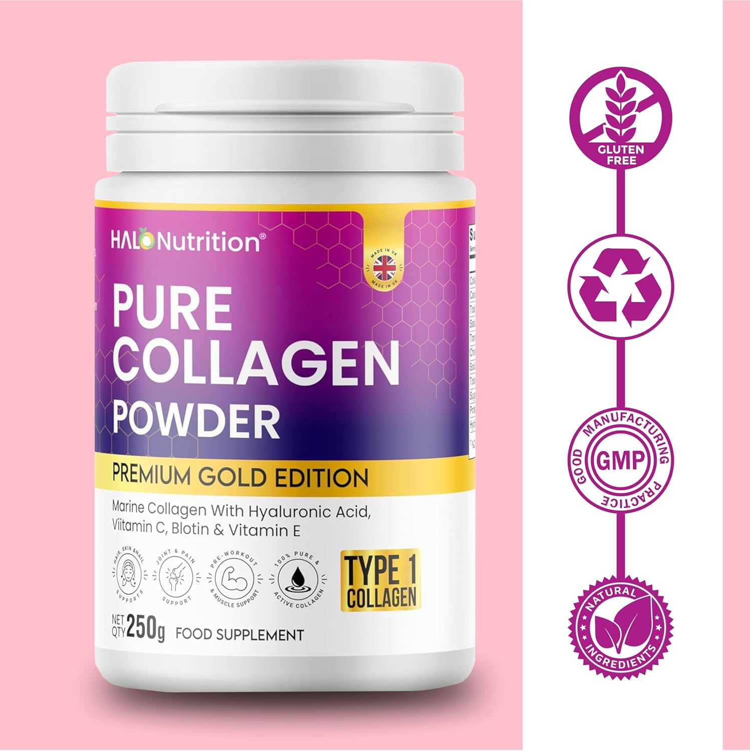 Gold Edition Marine Collagen Peptides – 8 Essential Amino Acids