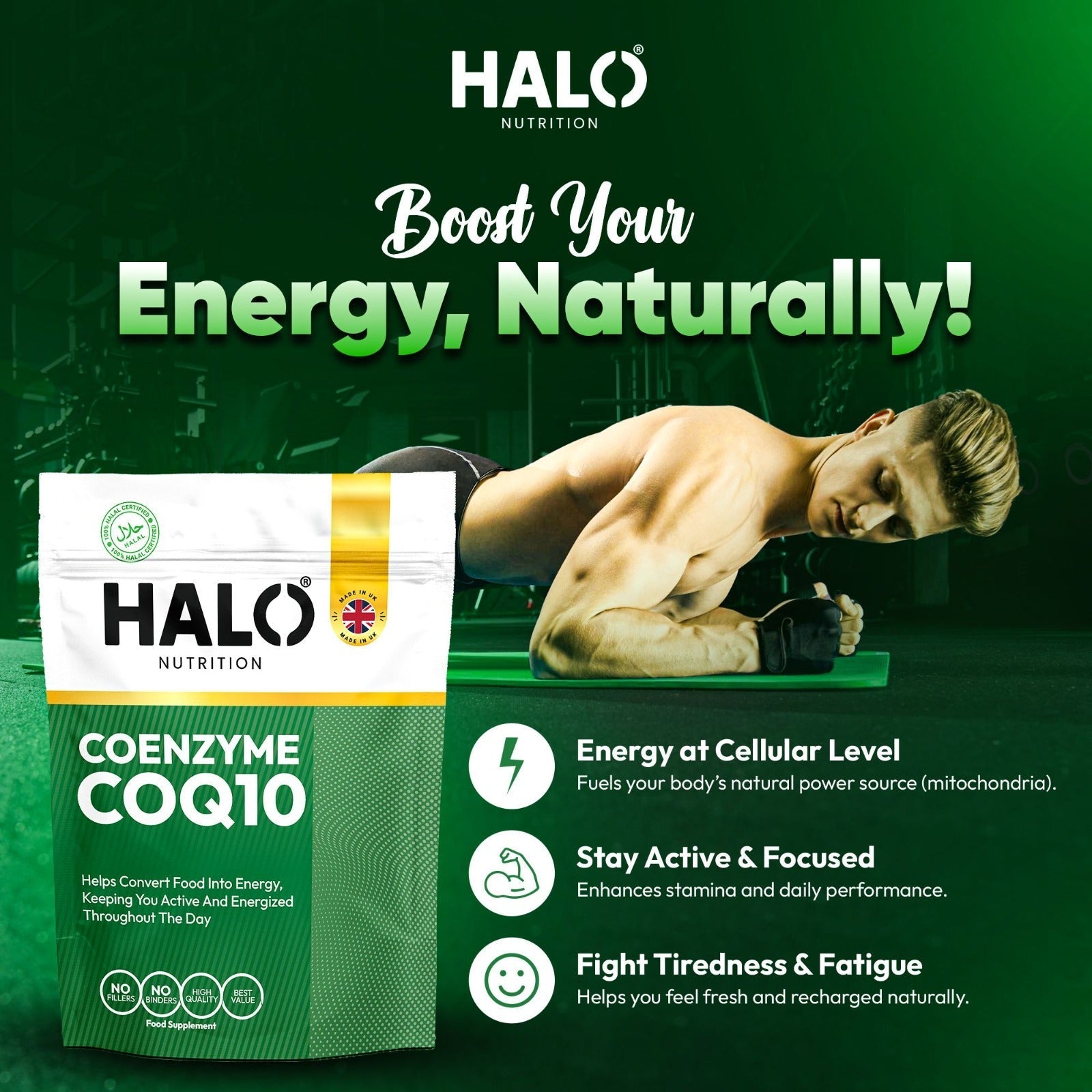 Co Enzyme Q10 550mg High Absorption CoQ10 100% Pure & Natural 120 Capsules