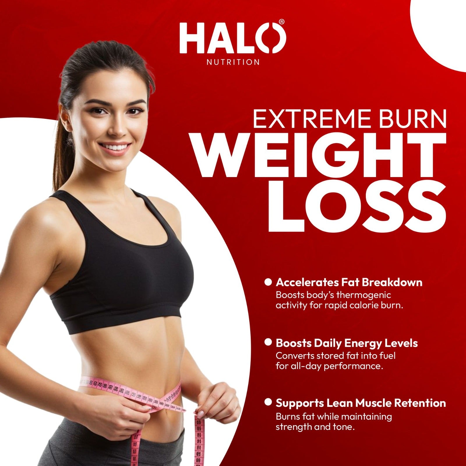 HALO Nutrition Extreme Burn – Keto Diet Slimming Capsules | 90 Count Fat Burner Formula
