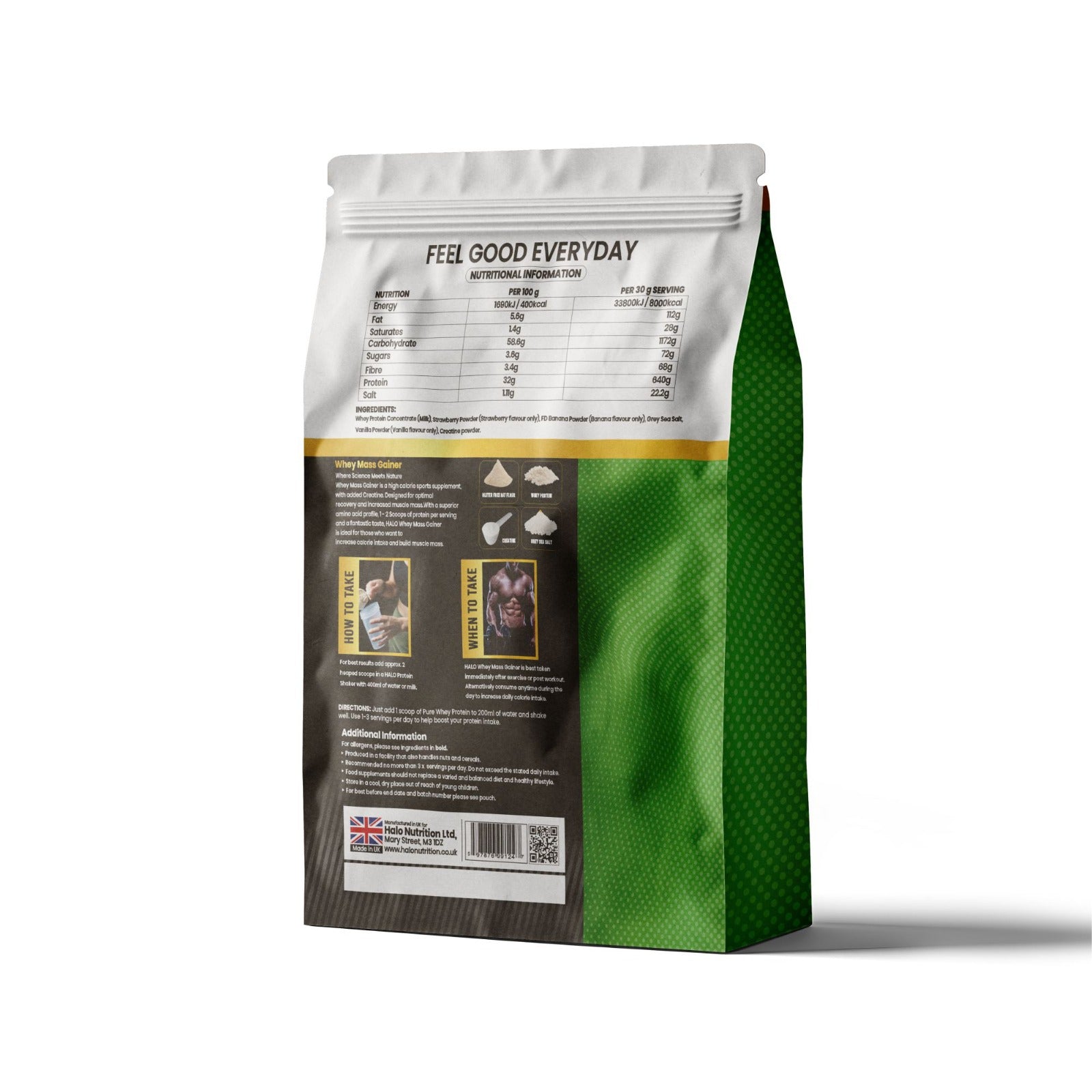 Halo Nutrition Muscle Mass Gainer – High Protein Performance Shake