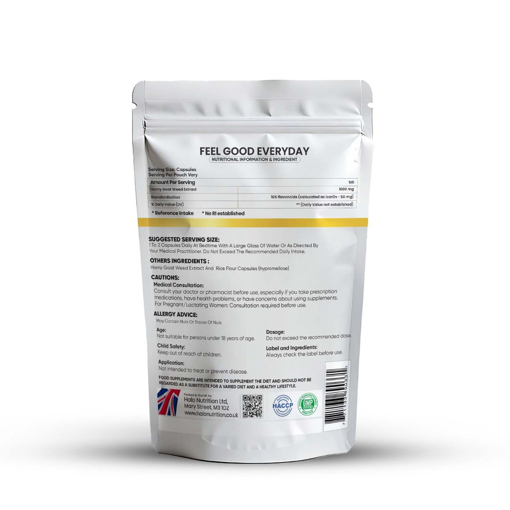 Halo Nutrition - Horny Goat Weed - 120 High Strength Tablets
